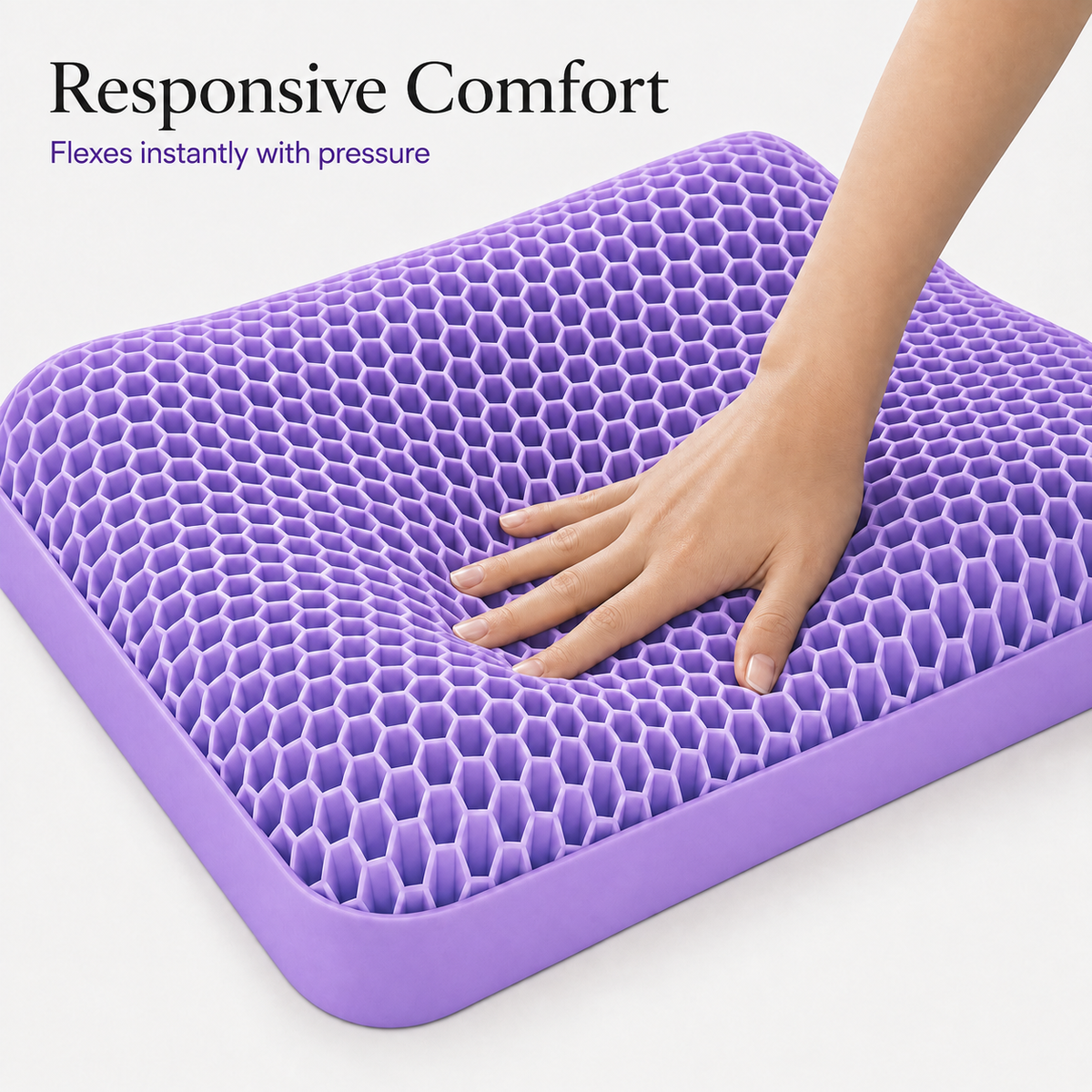 PURPLE GRID PILLOW BY PUREFLOW